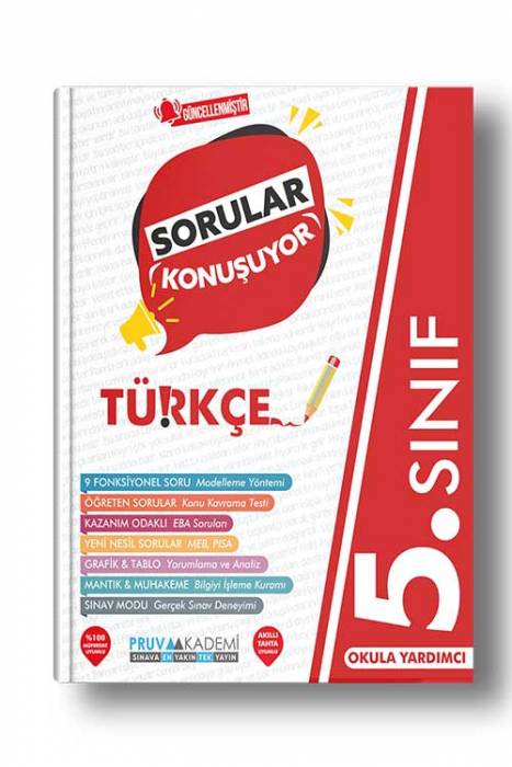 Pruva 5. Sınıf Sorular Konuşuyor Türkçe Soru Bankası Pruva Akademi Yayınları