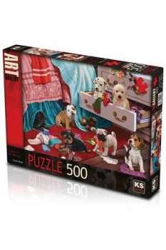 Puppies in the Bedroom 500 Parça Puzzle 20009 KS Games - Thumbnail