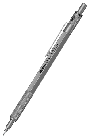 Scrikss Graph-X 0.7 mm Mekanik Metal Kurşun Kalem Kurşun Gri