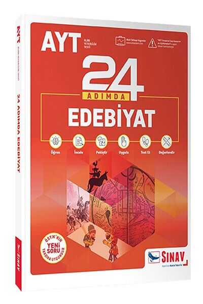 Sınav AYT Edebiyat 24 Adımda Konu Anlatımlı Soru Bankası Sınav Yayınları