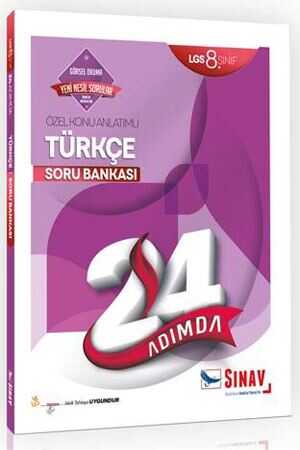 Sınav 8. Sınıf LGS Türkçe 24 Adımda Özel Konu Anlatımlı Soru Bankası Sınav Yayınları