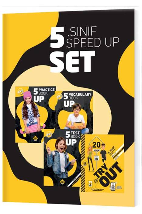 Speed Up 5. Sınıf Try Out + Test + Vocabulary + Practice Book 4 lü Set Speed Up Publishing