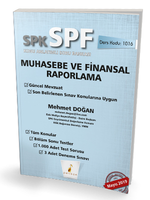 Pelikan SPK SPF 1016 Muhasebe ve Finansal Raporlama Konu Anlatımlı Soru Bankası Pelikan Yayınları
