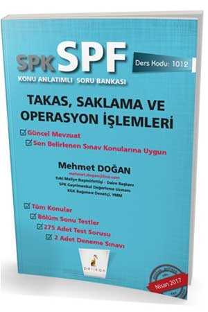 Pelikan SPK SPF 1012 Takas Saklama ve Operasyon İşlemleri Konu Anlatımlı Soru Bankası Pelikan Yayınları