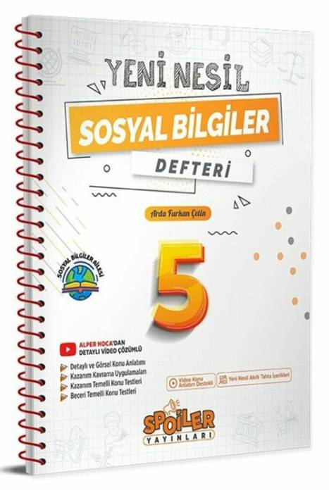 Spoiler 5. Sınıf Sosyal Bilgiler Yeni Nesil Defteri Spoiler Yayınları