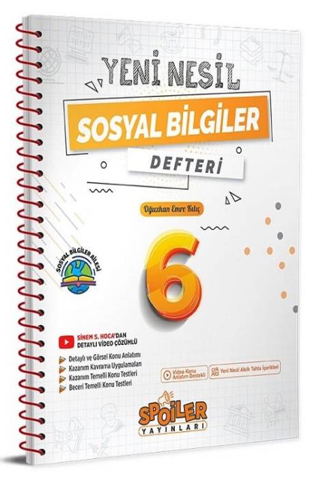 Spoiler 6. Sınıf Sosyal Bilgiler Yeni Nesil Defteri Spoiler Yayınları