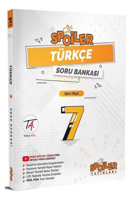 Spoiler 7. Sınıf Türkçe Soru Bankası Spoiler Yayınları