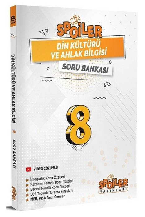 Spoiler 8. Sınıf Din Kültürü ve Ahlak Bilgisi Soru Bankası Spoiler Yayınları