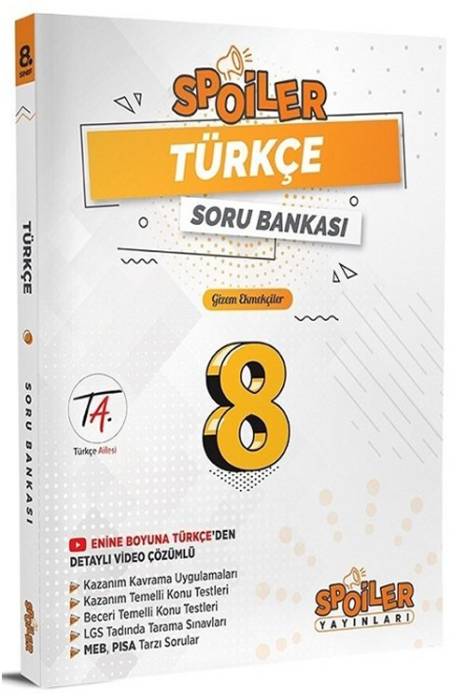 Spoiler 8. Sınıf Türkçe Soru Bankası Spoiler Yayınları