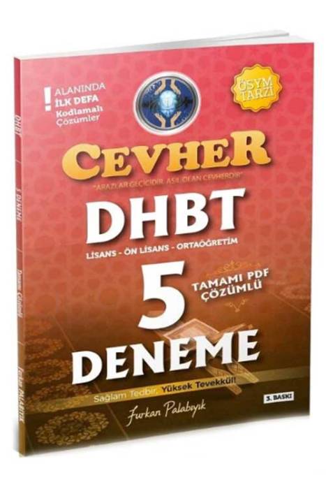 DHBT Cevher 5 Deneme PDF Çözümlü - Furkan Palabıyık Tahayyül Yayınları