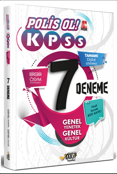 Takip KPSS POLİS OL 7 Deneme Dijital Çözümlü Takip Yayınları