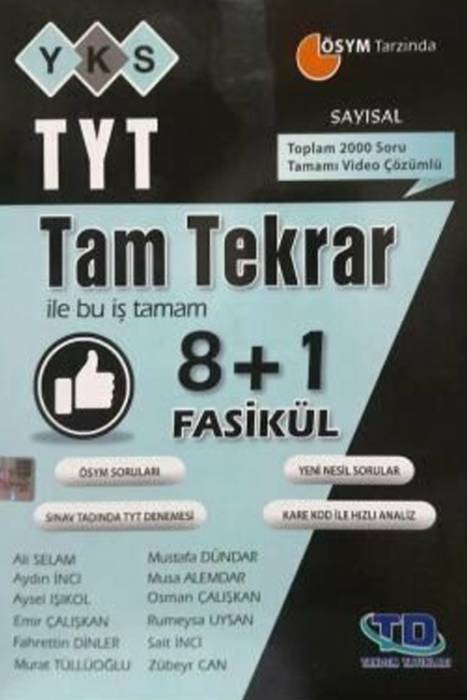 Tandem TYT Tam Tekrar Sayısal Tandem Yayınları