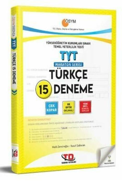 Tandem TYT Türkçe Maraton Serisi 15 Deneme Tandem Yayınları
