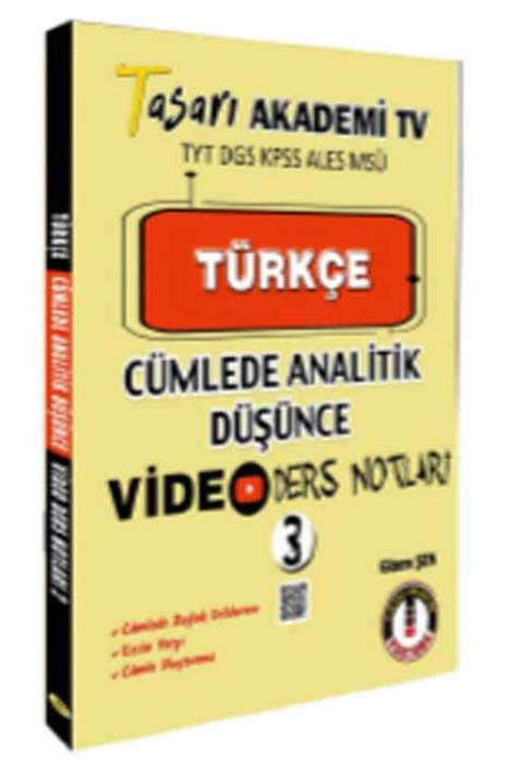 Tasarı Akademi Türkçe Cümlede Analitik Video Ders Notları -3 Tasarı Akademi Yayınları