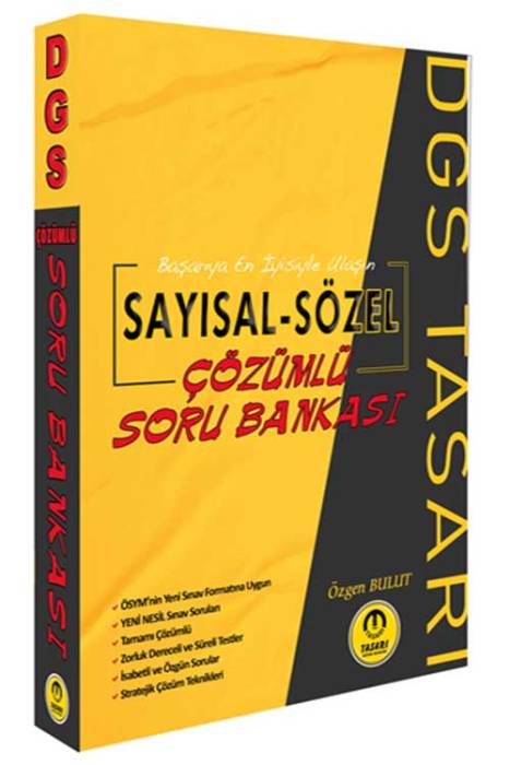 Tasarı DGS Sayısal-Sözel Çözümlü Soru Bankası Tasarı Yayınları