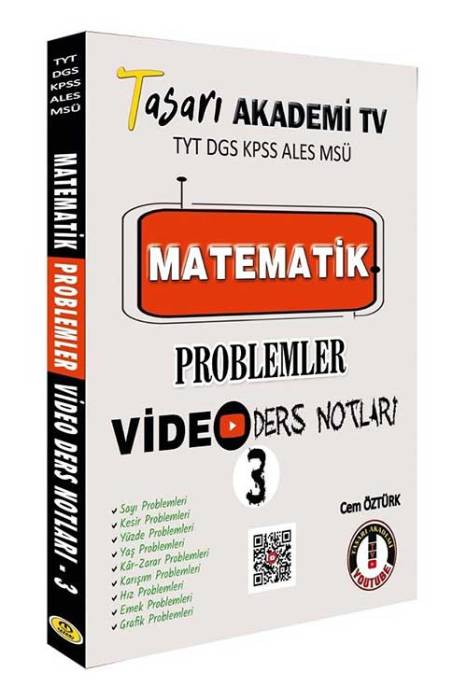 Tasarı TYT DGS KPSS ALES MSÜ Matematik Problemler Video Ders Notları 3
