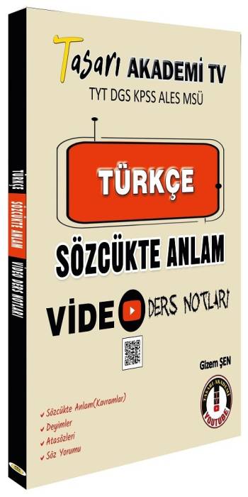 Tasarı TYT DGS KPSS ALES MSÜ Türkçe Sözlükte Anlam Video Ders Notları Tasarı Yayınları