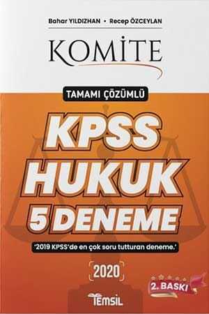 Temsil Komite KPSS Hukuk Tamamı Çözümlü 5 Deneme Temsil Yayınları