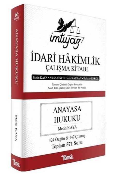 Temsil İdari Hakimlik İmtiyaz Anayasa Hukuku Çalışma Kitabı - Metin Kaya Temsil Kitap Yayınları