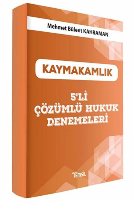 Temsil Kaymakamlık 5 li Çözümlü Hukuk Denemeler Temsil Yayınları