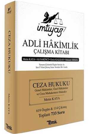 Temsil Yayınları 2020 Adli Hakimlik İmtiyaz Ceza Hukuku Çalışma Kitabı Temsil Yayınları