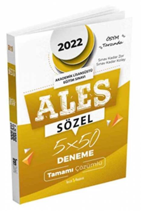 Tercih 2022 ALES Sözel 5x50 Deneme Tercih Akademi Yayınları
