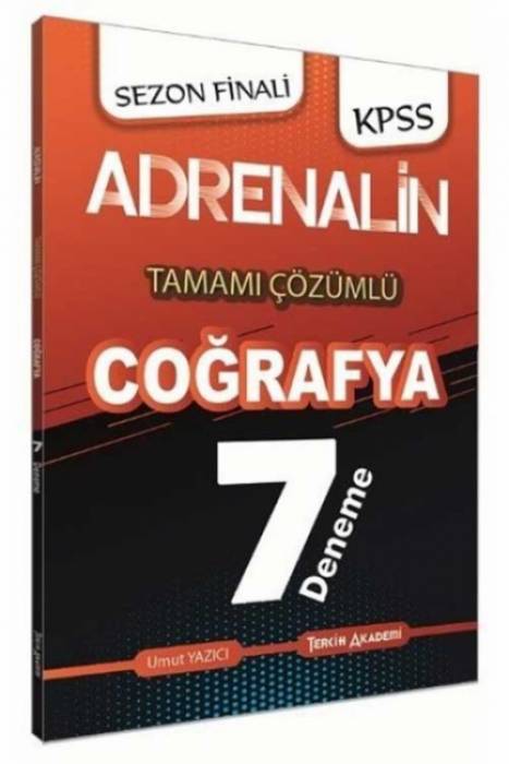 Tercih Akademi 2020 KPSS Adrenalin Sezon Finali Coğrafya Tamamı Çözümlü 7 Deneme Tercih Akademi Yayınları