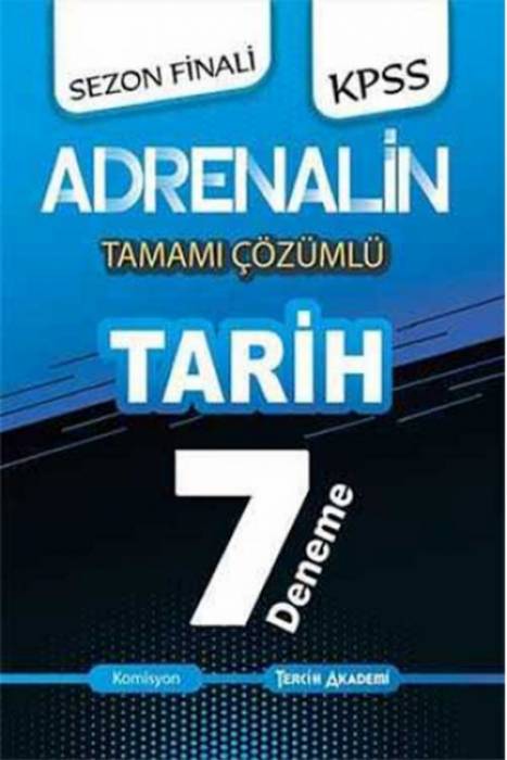 Tercih Akademi 2020 KPSS Adrenalin Sezon Finali Tarih Tamamı Çözümlü 7 Deneme Tercih Akademi Yayınları