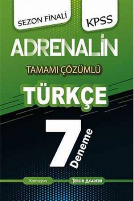 Tercih Akademi 2020 KPSS Adrenalin Sezon Finali Türkçe Tamamı Çözümlü 7 Deneme Tercih Akademi Yayınları