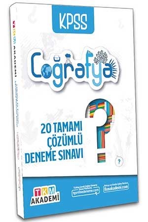 TKM Akademi Coğrafya 20 Adet Tamamı Çözümlü Deneme Sınavı TKM Akademi Yayınları