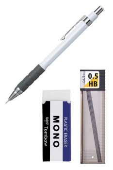Tombow SH-300 Grip 0.5 Beyaz Versatil Kalem Plastik Kutulu Okul Seti - Thumbnail