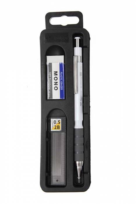 Tombow SH-300 Grip 0.5 Beyaz Versatil Kalem Plastik Kutulu Okul Seti