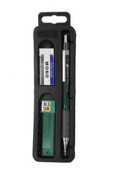 Tombow SH-300 Grip 0.5 Koyu Yeşil Versatil Kalem Plastik Kutulu Okul Seti - Thumbnail