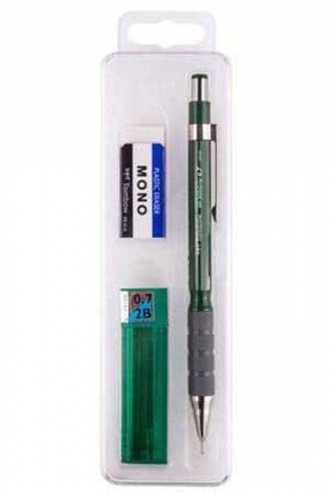 Tombow SH-300 Grip 0.7 Koyu Yeşil Versatil Kalem Plastik Kutulu Okul Seti