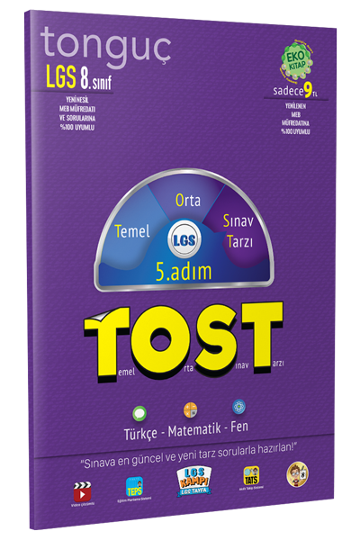 Tonguç 8. Sınıf LGS Tost 5. Adım Tonguç Akademi Yayınları