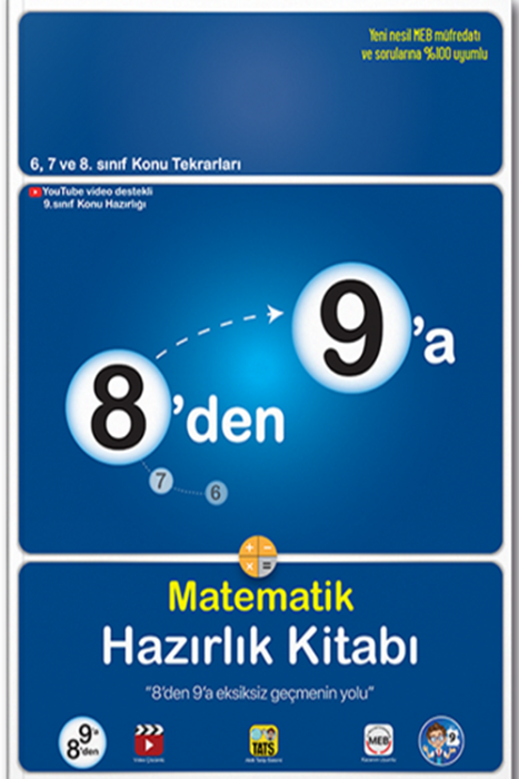 Tonguç Akademi 8’den 9’a Matematik Hazırlık Kitabı Tonguç Akademi Yayınları