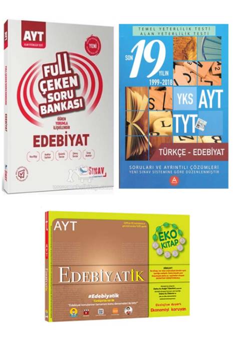 Tonguç Sınav ve A Yayınları TYT AYT Türkçe Edebiyat Soru ve Çıkmış Soru Seti