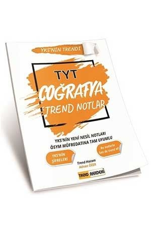 Trend Akademi YKS TYT Coğrafya Trend Notlar Trend Akademi Yayınları