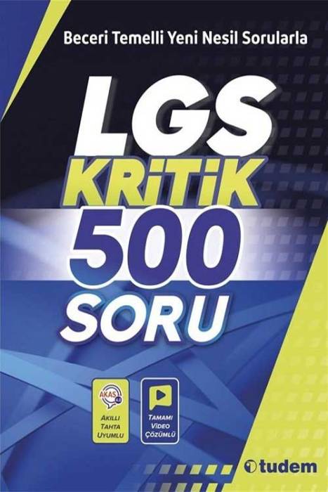 Tudem 8. Sınıf LGS Tüm Dersler Kritik 500 Soru Bankası Tudem Yayınları