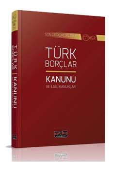 Türk Borçlar Kanunu ve İlgili Kanunlar Dikişli Ciltli Savaş Yayınları Kanun Metinleri Eylül 2021 - Thumbnail