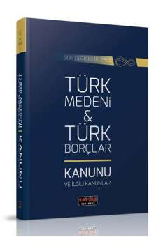 Türk Medeni Kanunu ve Türk Borçlar Kanunu ve İlgili Kanunlar Dikişli Ciltli - Savaş Yayınları Kanun Metinleri Eylül 2021 - Thumbnail