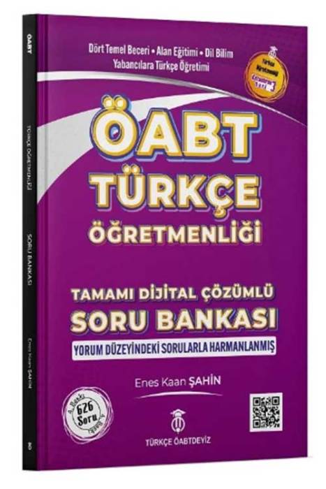ÖABT Türkçe Öğretmenliği Soru Bankası Çözümlü (Mor Kitap) - Enes Kaan Şahin Türkçe ÖABTDEYİZ