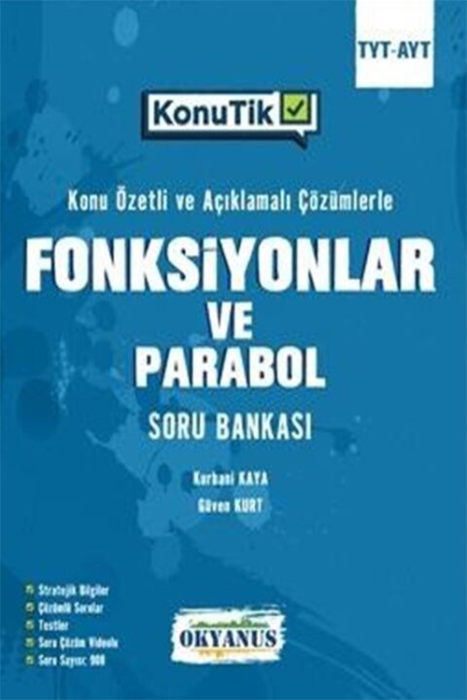 TYT AYT KonuTik Fonksiyonlar Ve Parabol Soru Bankası Okyanus Yayınları
