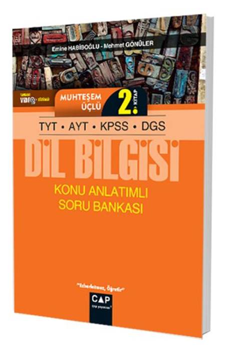TYT AYT KPSS DGS Dil Bilgisi Muhteşem Üçlü 2. Kitap Konu Anlatımlı Soru Bankası Çap Yayınları