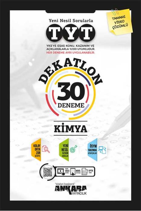TYT Dekatlon Kimya 30 Deneme Ankara Yayıncılık
