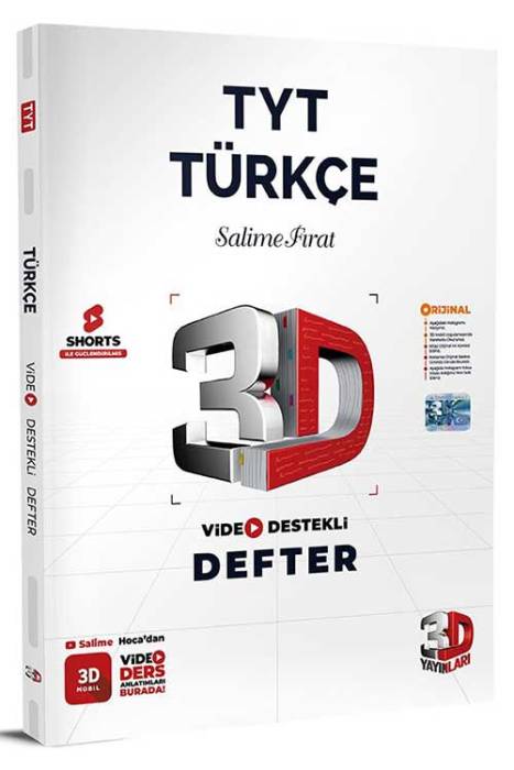 TYT Türkçe Video Destekli Defter 3D Yayınları
