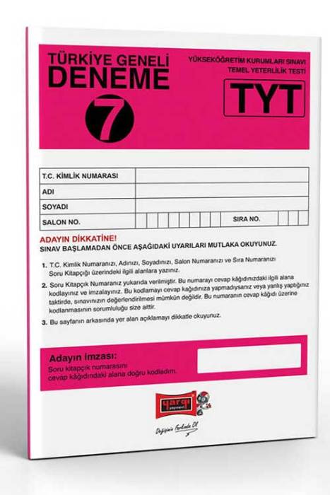 TYT Türkiye Geneli Deneme Sınavı - 7 Yargı Yayınları
