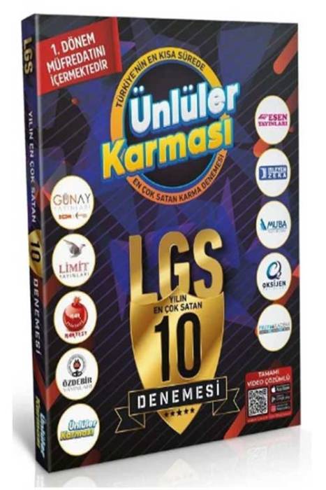 Ünlüler Karması LGS 1. Dönem Tekrar 10 Deneme Ünlüler Karması Yayınları