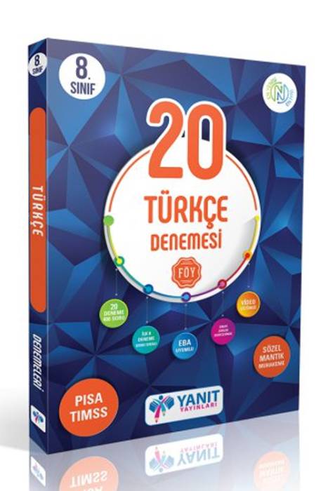 Yanıt 8.Sınıf LGS Türkçe 20 Çözümlü Föy Deneme Yanıt Yayınları