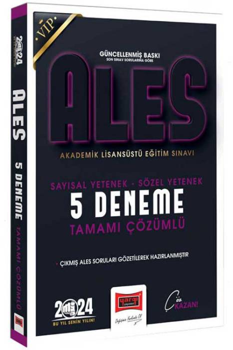 2024 ALES Vip Sayısal-Sözel Yetenek Tamamı Detaylı Çözümlü 5 Deneme Sınavı Yargı Yayınları